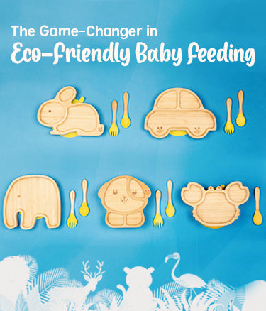 Baby Feeding Bamboo Suction Plates