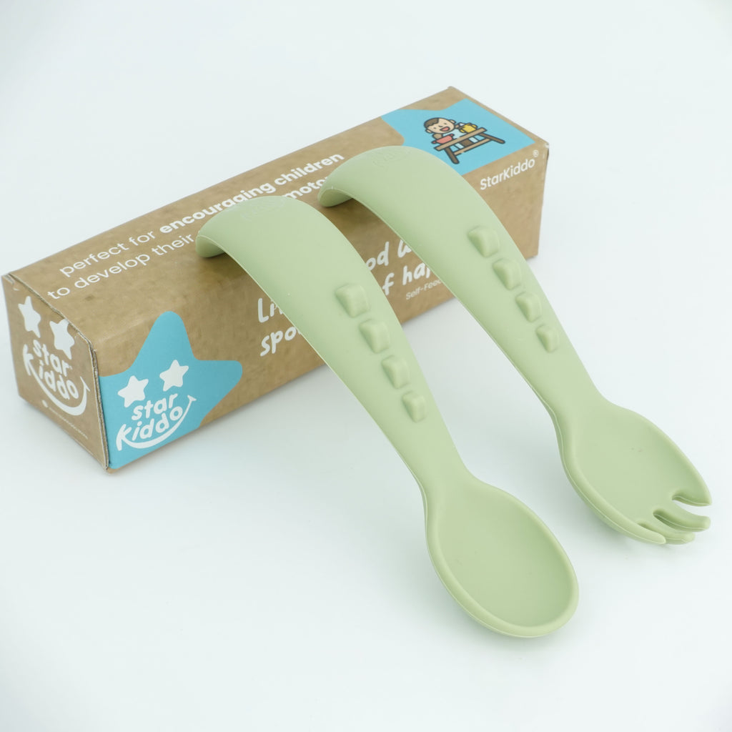 silicone feeding spoon set