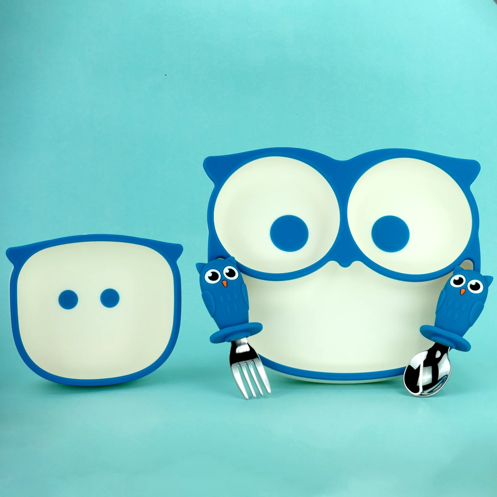 Silicone Suction Plate and Spoon Set