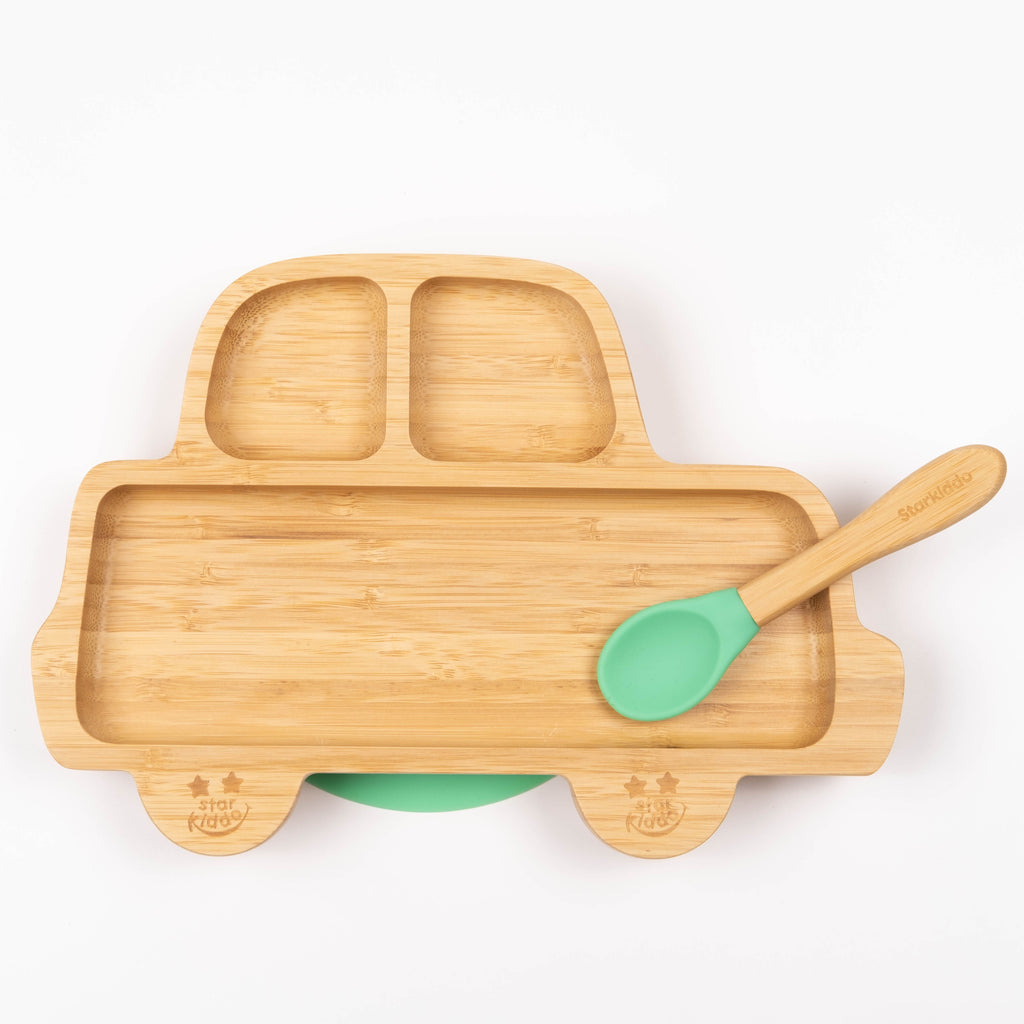Car Shaped Bamboo Suction Plate