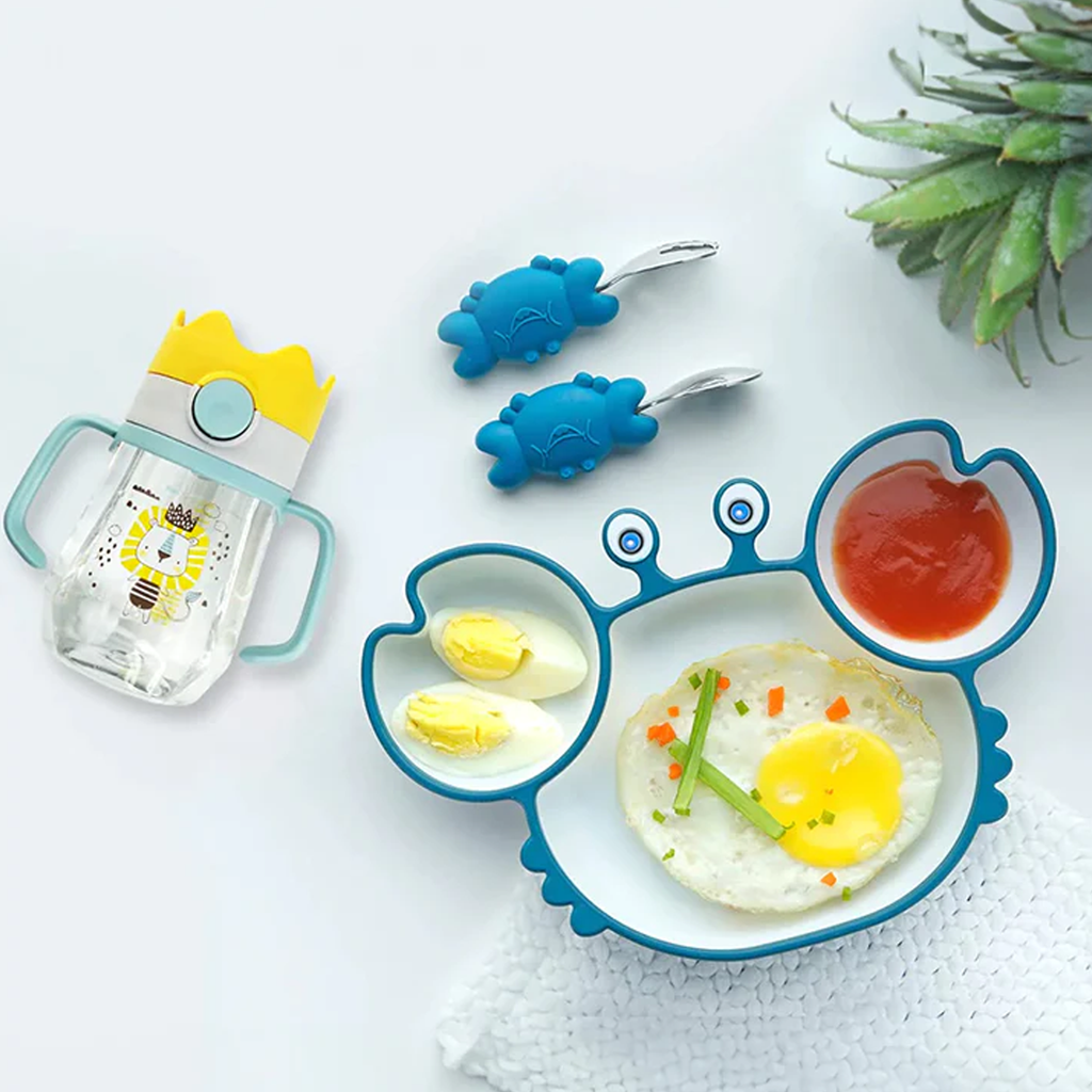 Baby Led Weaning Silicone Suction Plates with Sipper Bottle