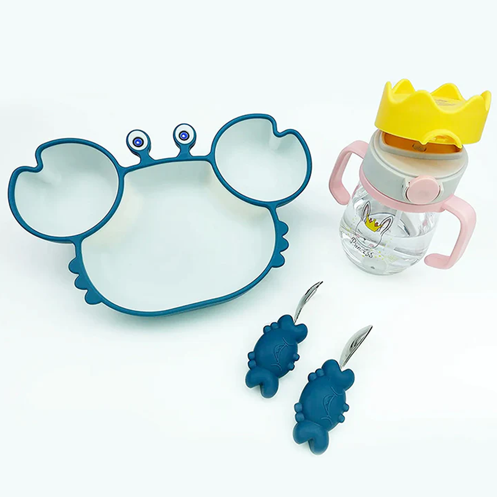 Silicone Suction Feeding Plate Sets with Sippy Cup