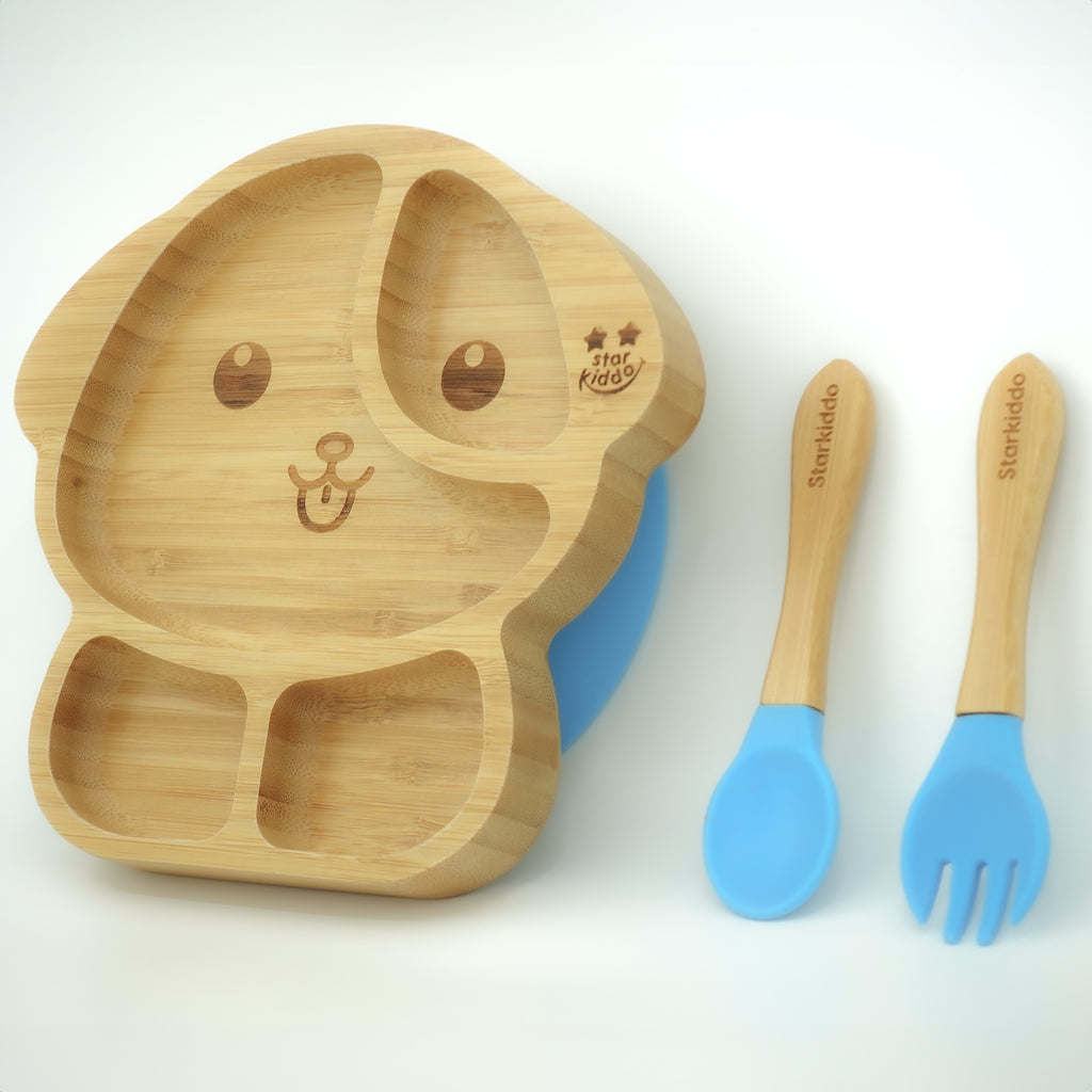 Bamboo Plates and Spoons Set