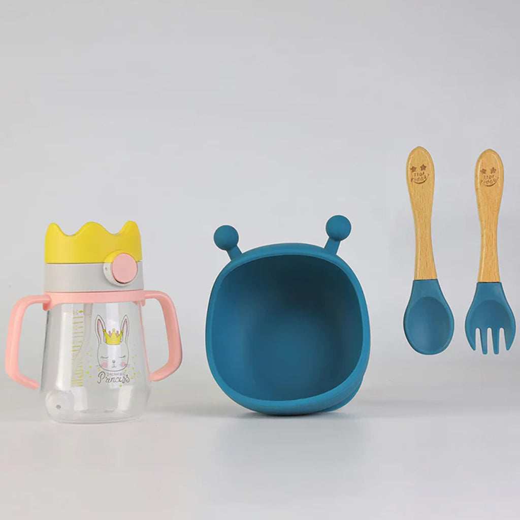 Silicone Suction Bowls and Sippy Cups with Straw