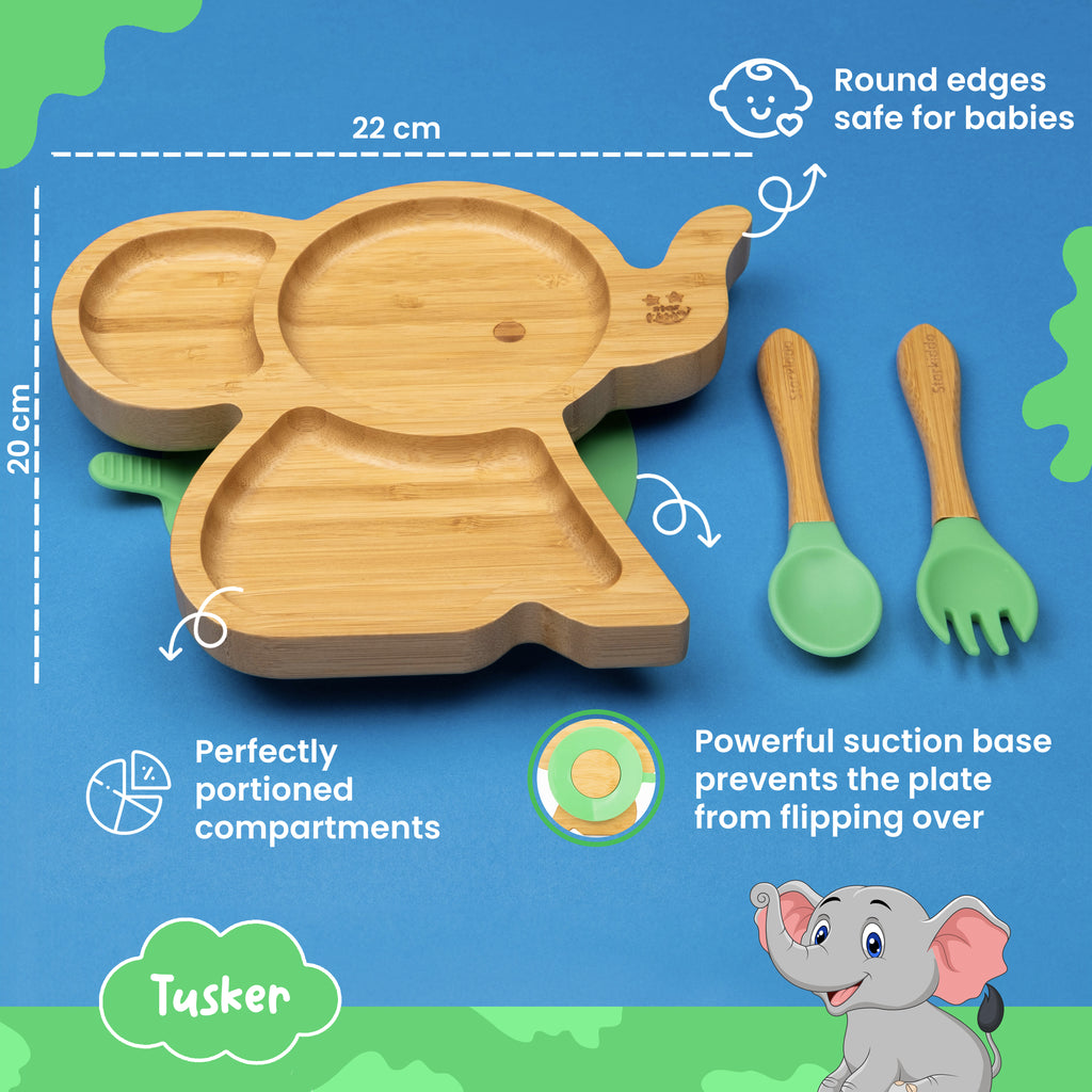 Bamboo Elephant Plate