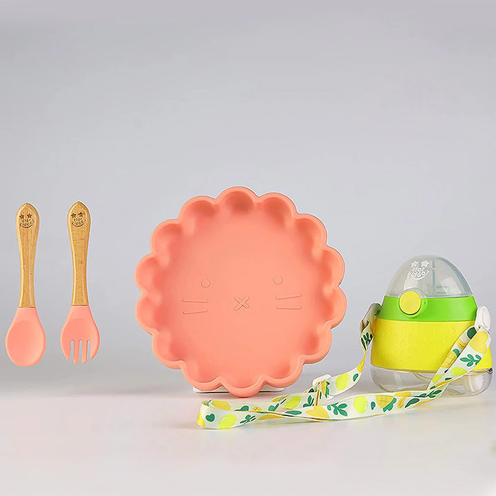 Complete Baby Feeding Silicone Suction Plate Sets
