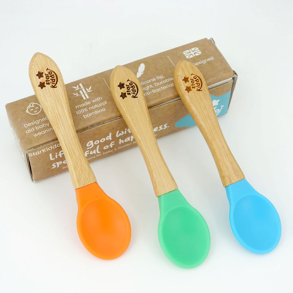 Soft Tip Bamboo Weaning Spoons