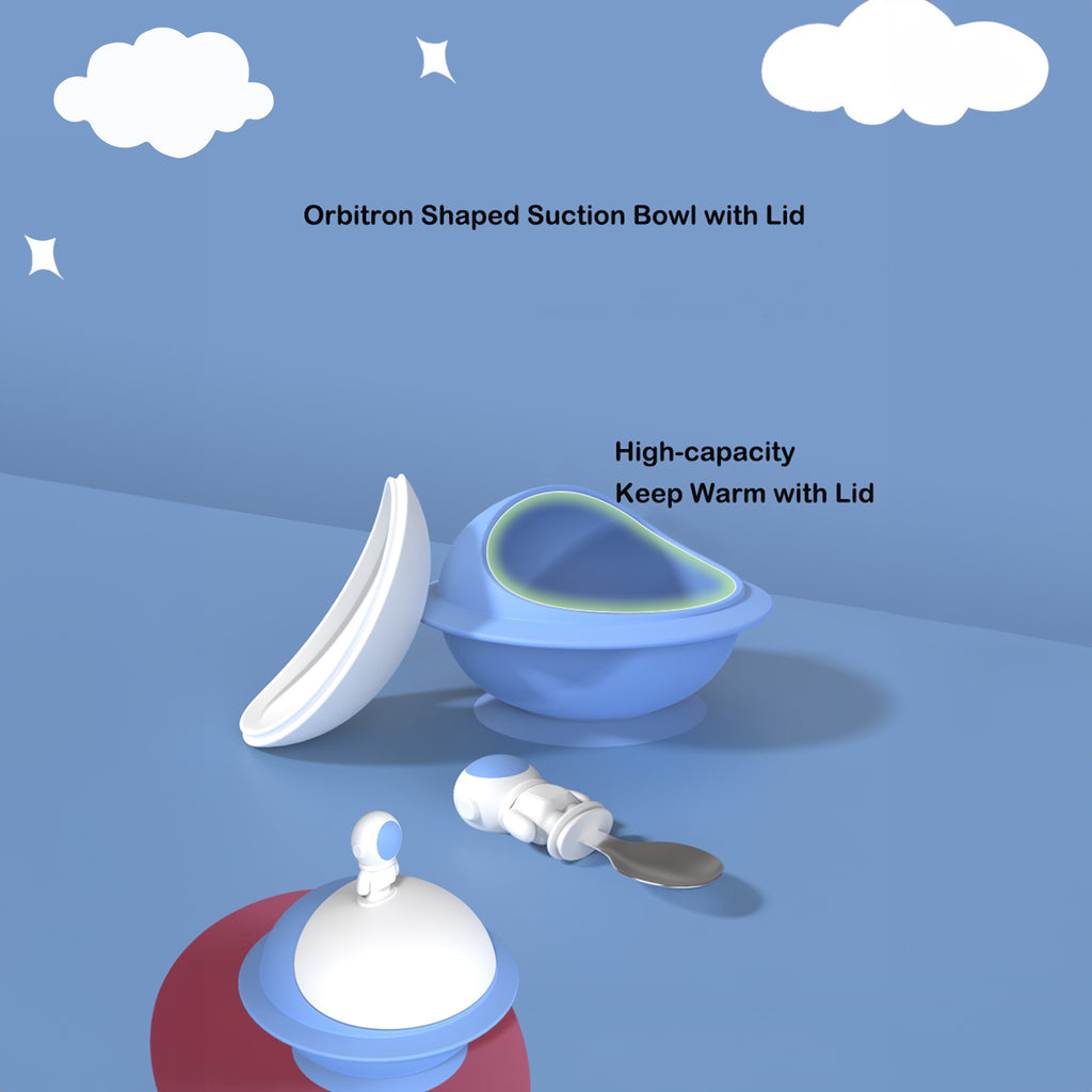 Silicone Feeding Sets with Lids for Babies
