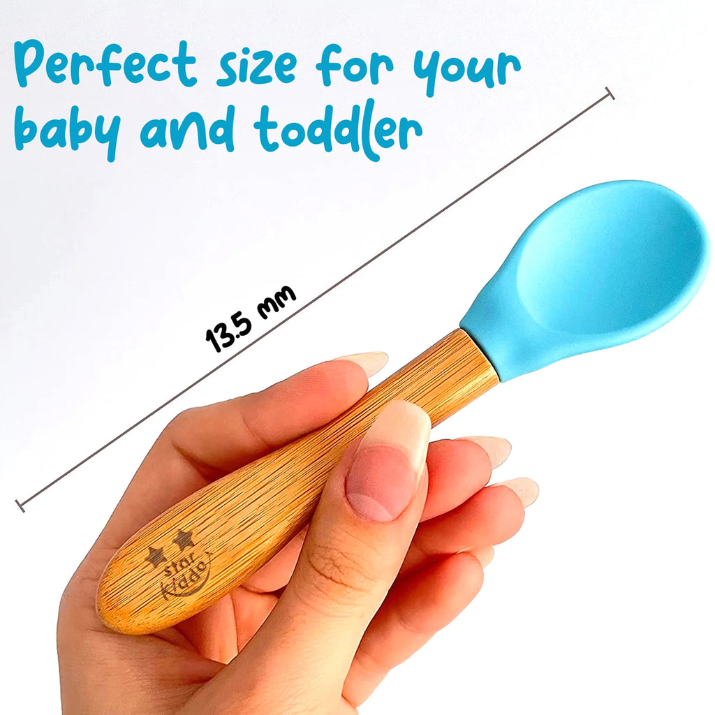 Bamboo & Silicone Feeding Spoon