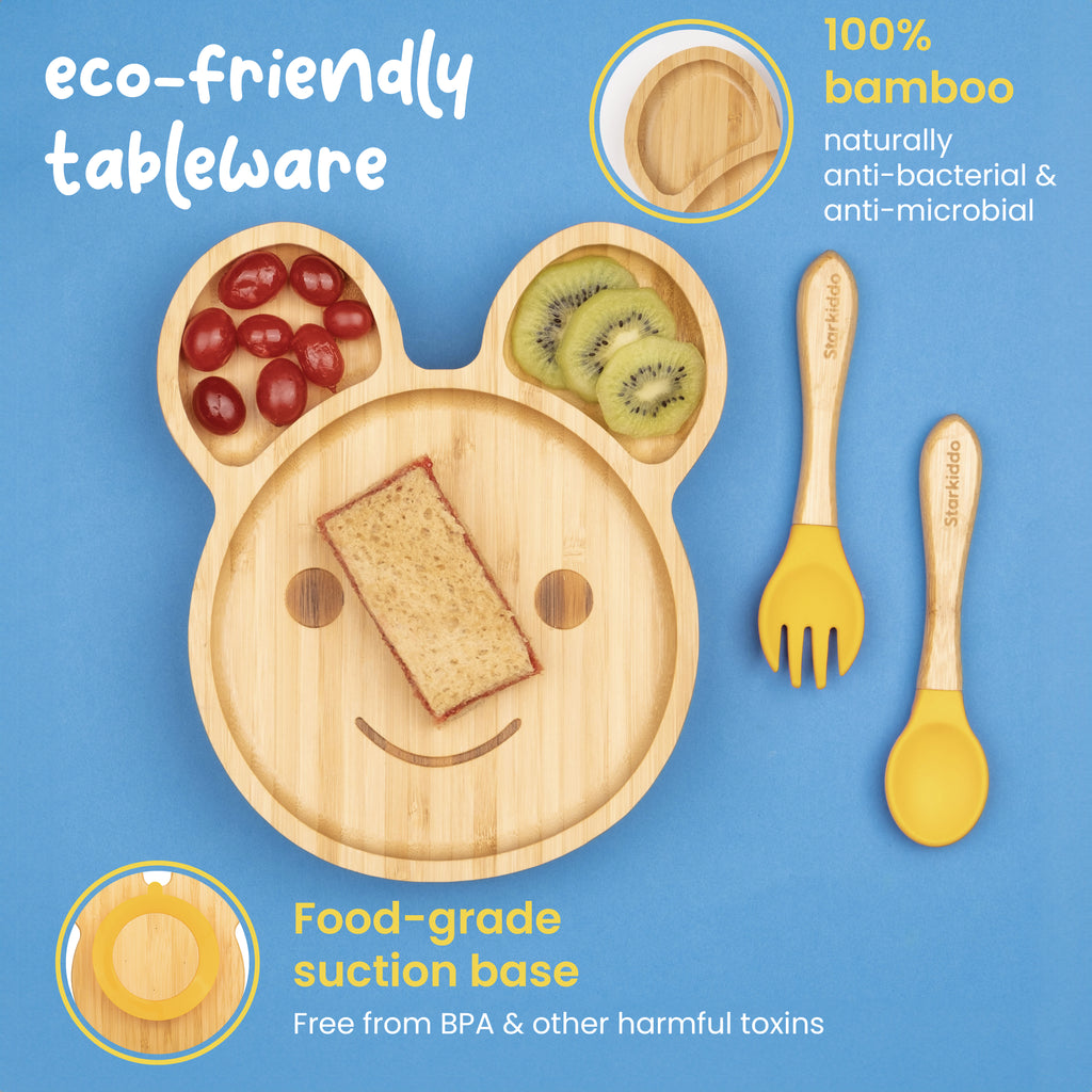 Wooden Plates with Suction