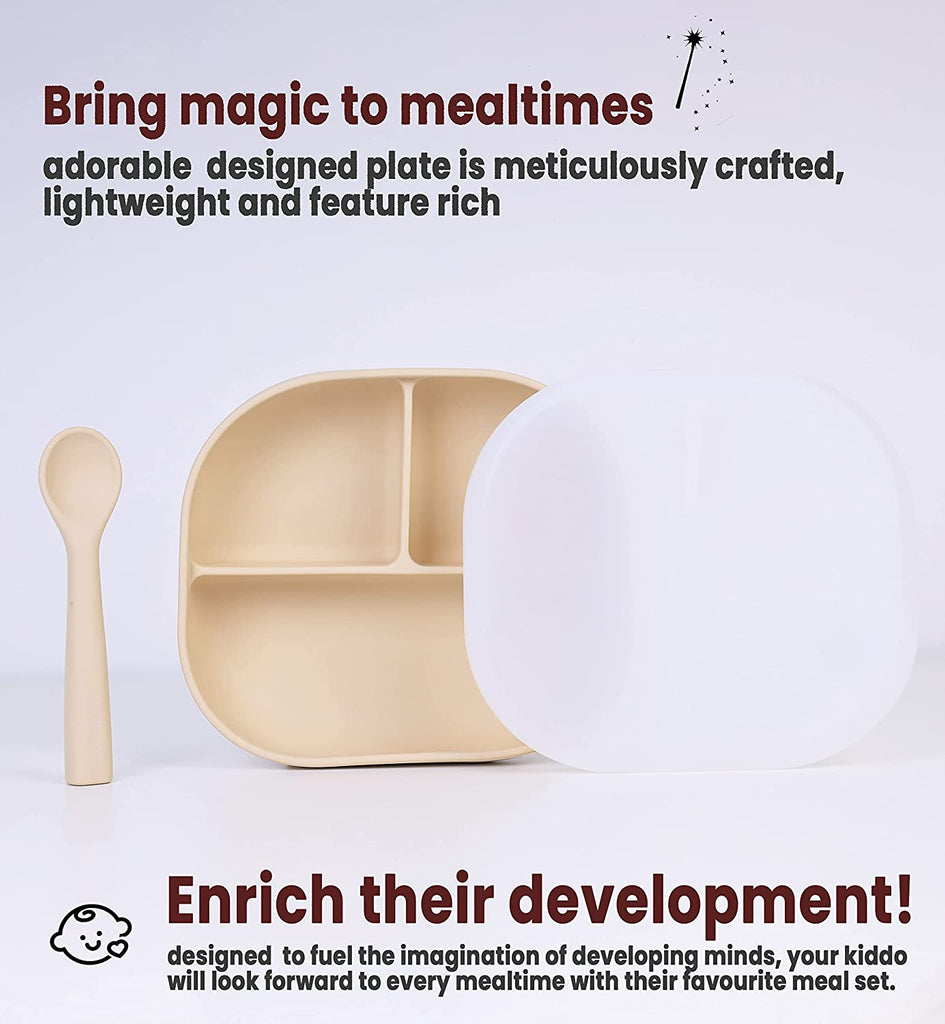 Suction Silicone Plate with Lid
