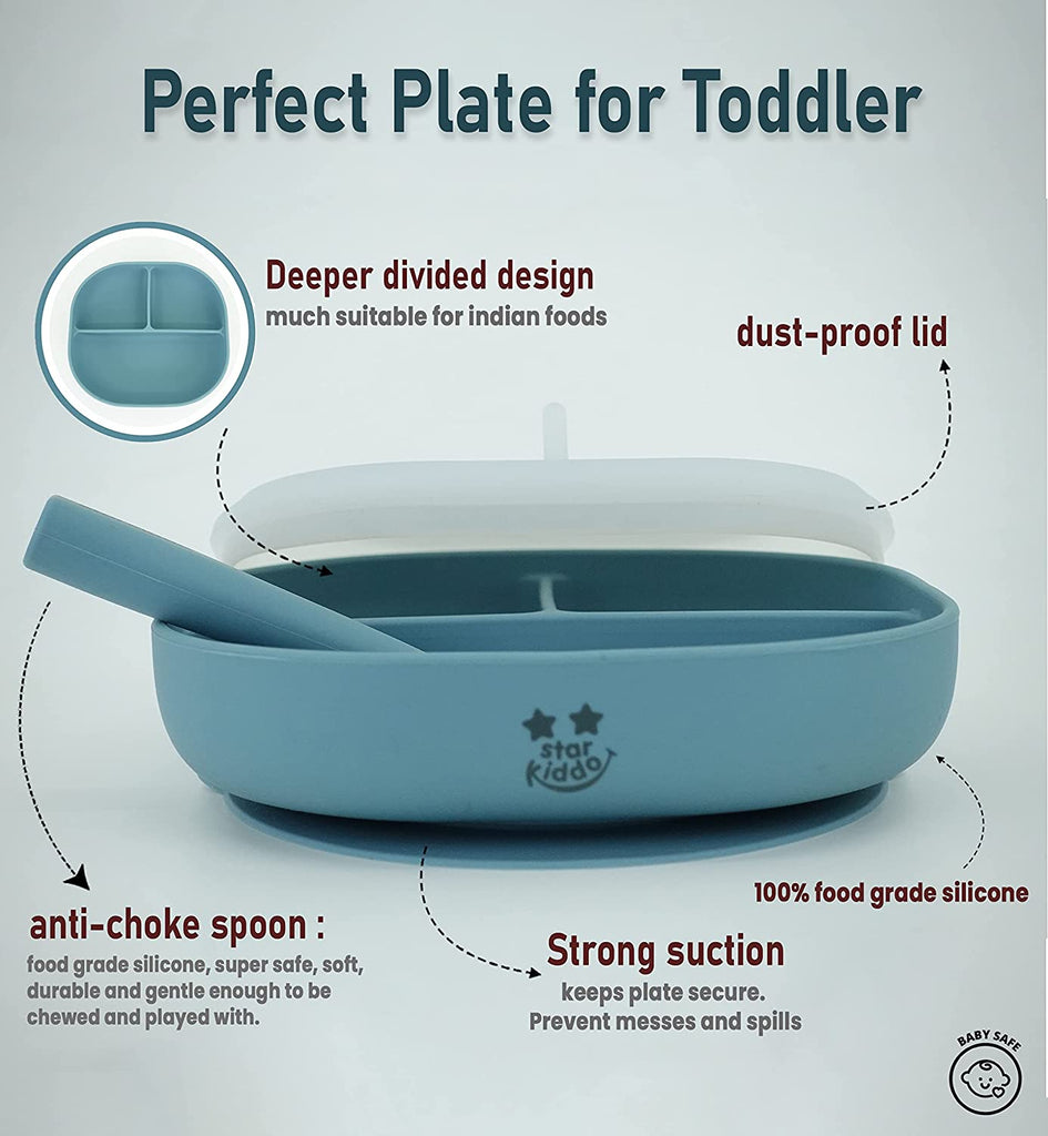 Divider Silicone Plate with Lid