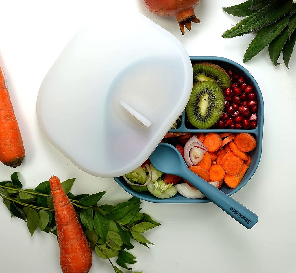 Baby Led Weaning Silicone Suction Plate and Spoon