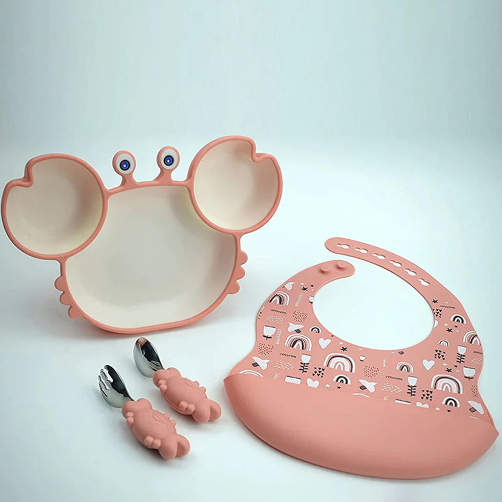 Silicone Suction Plate Feeding Set Combo Products