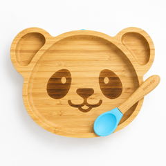 Panda Bamboo Suction Plate