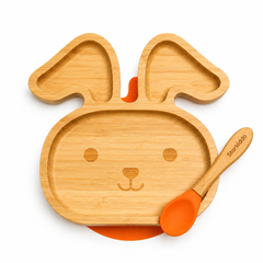 Bunny Bamboo Suction Plate for Babies