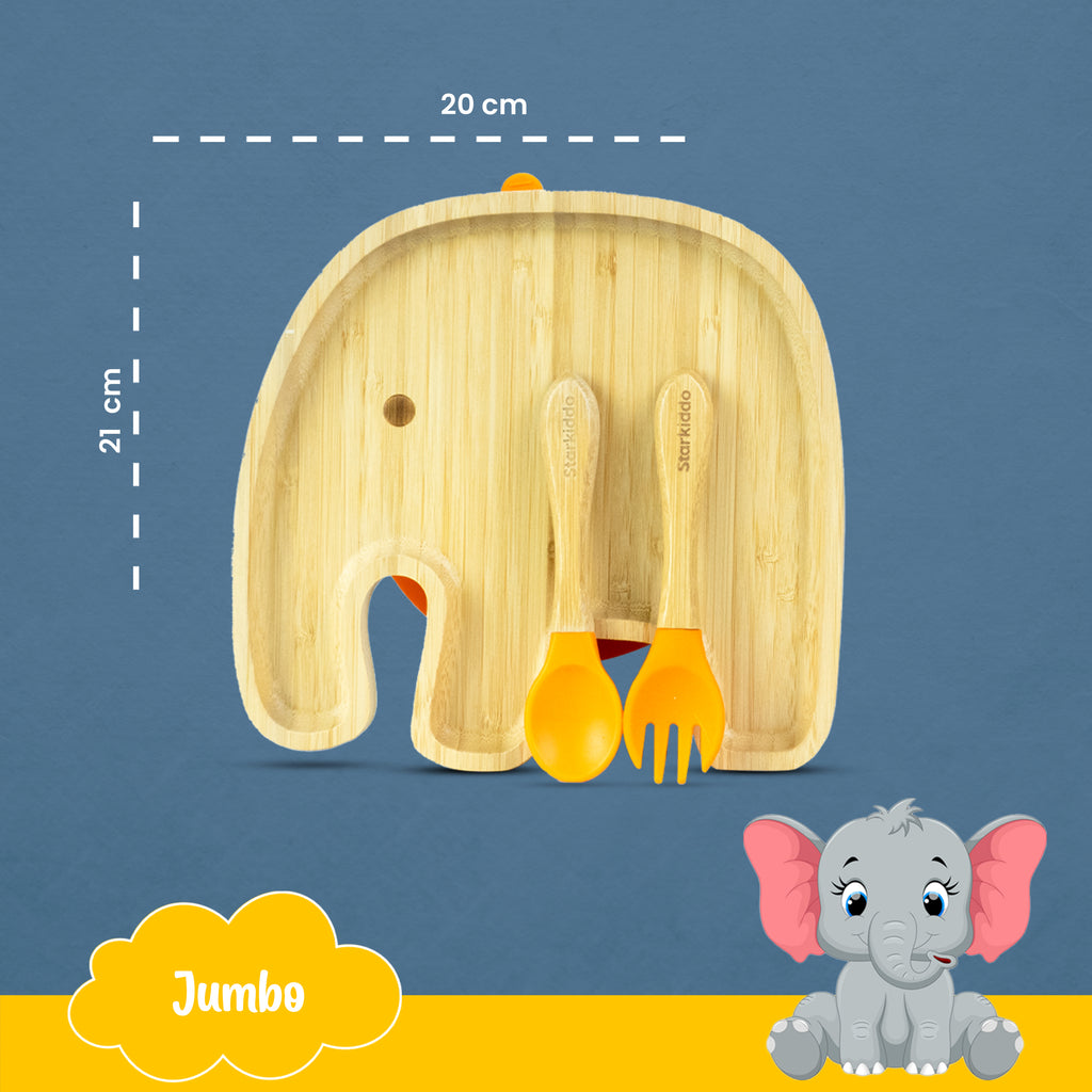 Jumbo Shape Weaning Plates Suction
