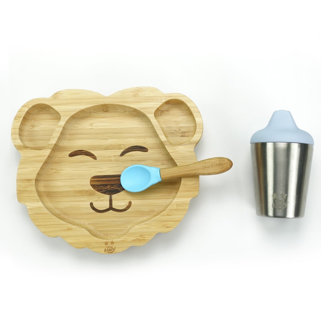 Bamboo Suction Plates and Sipper Cups for Babies