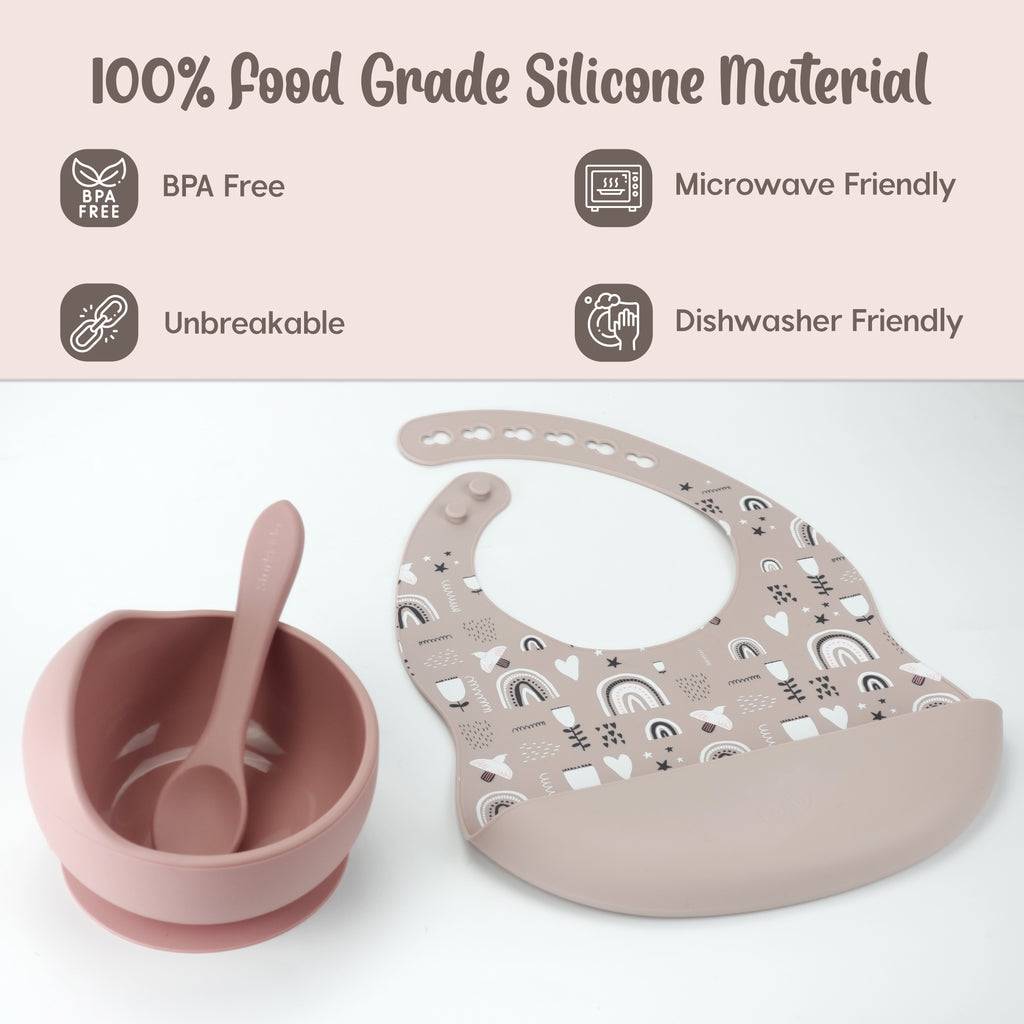 Feeding Bowl, Spoons and Bibs