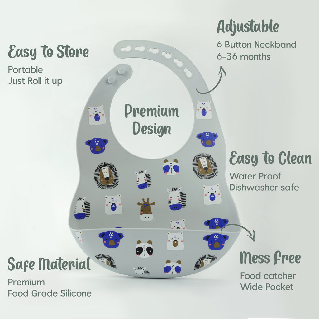 Silicone First Feeding Bib for Babies 