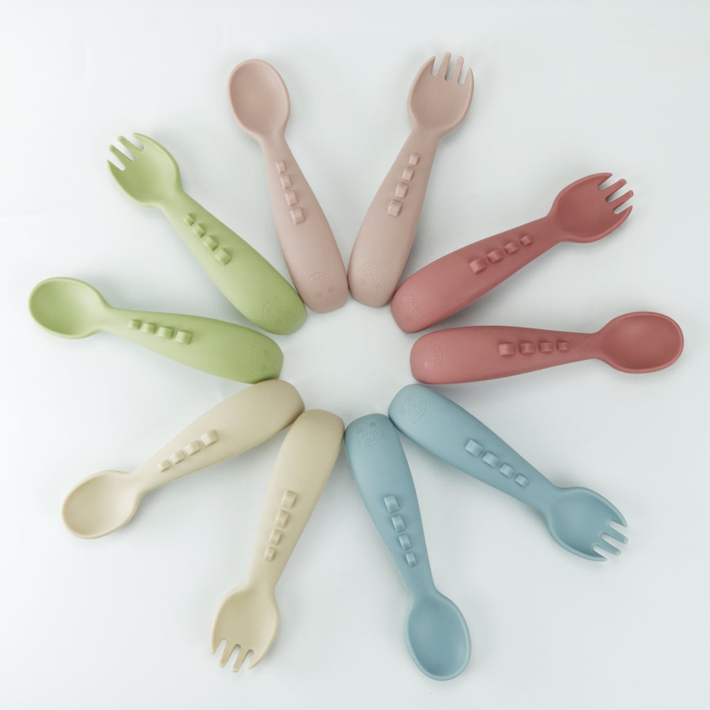 silicone fork and spoon