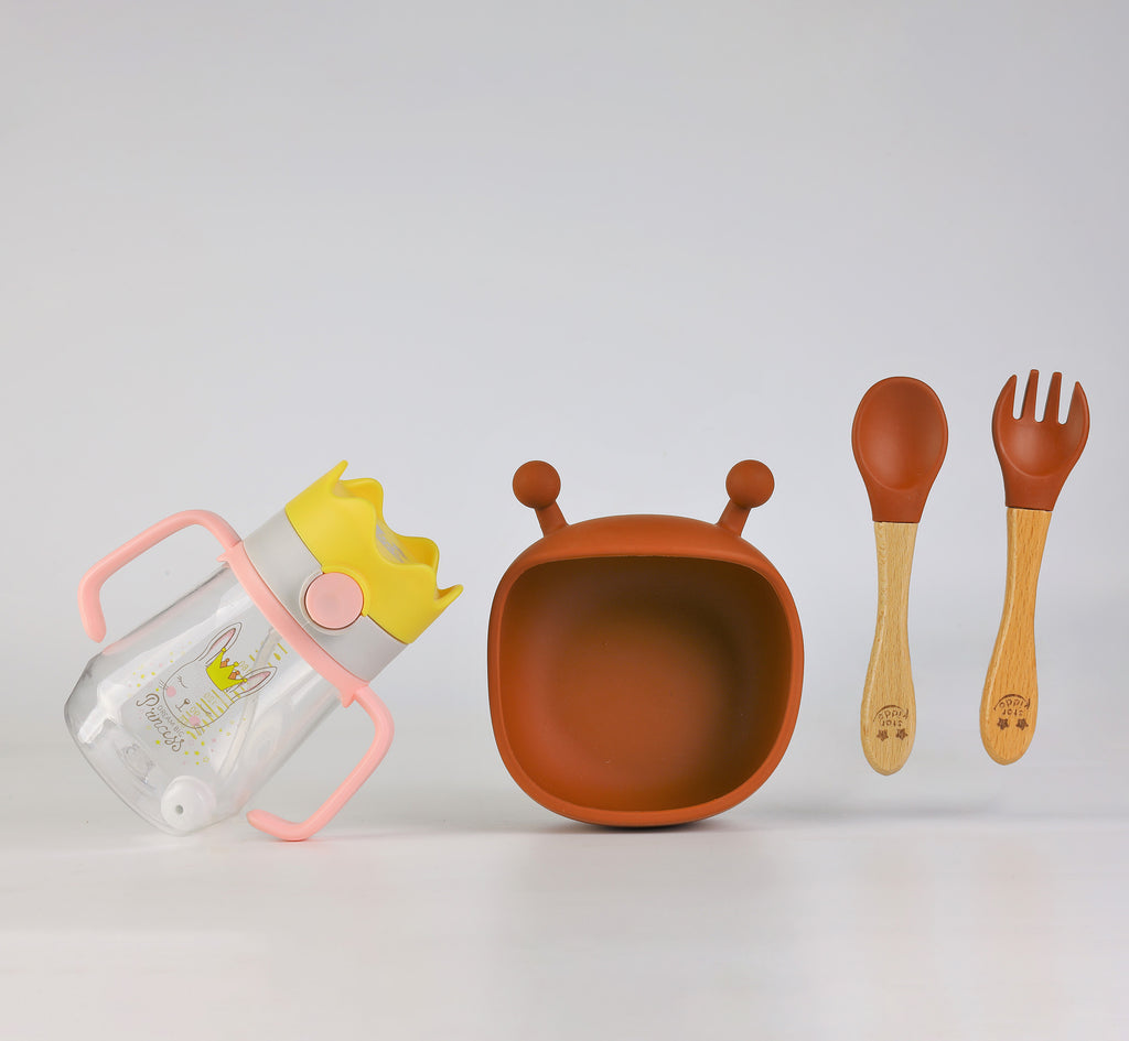 Best Silicone Suction Feeding Bowl Sets with Sippy Cup for Infants