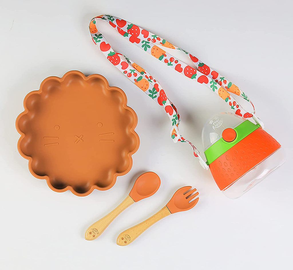 Best Silicone Suction Plate & Spoons Set with Sippy Cups