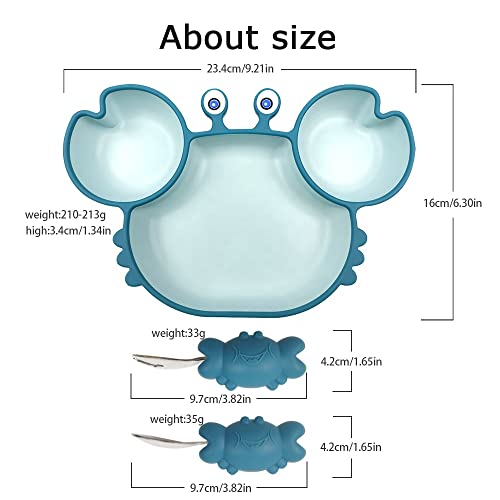 Silicone Suction Plates and Spoons Set 