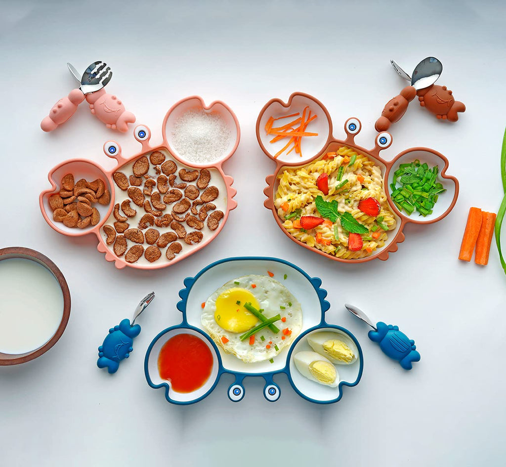 Silicone Suction Feeding Plate Sets with Fork & Spoon