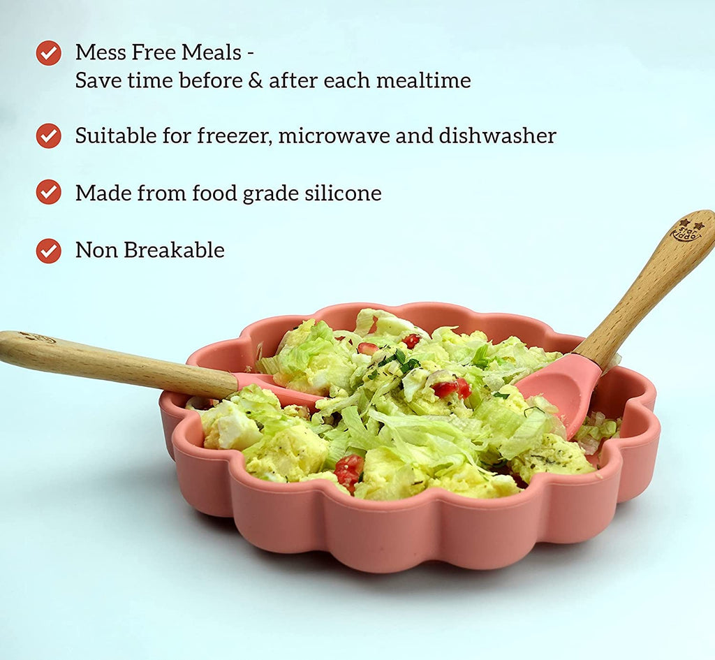 Simba Shape Silicone Suction Plate & Spoons Set