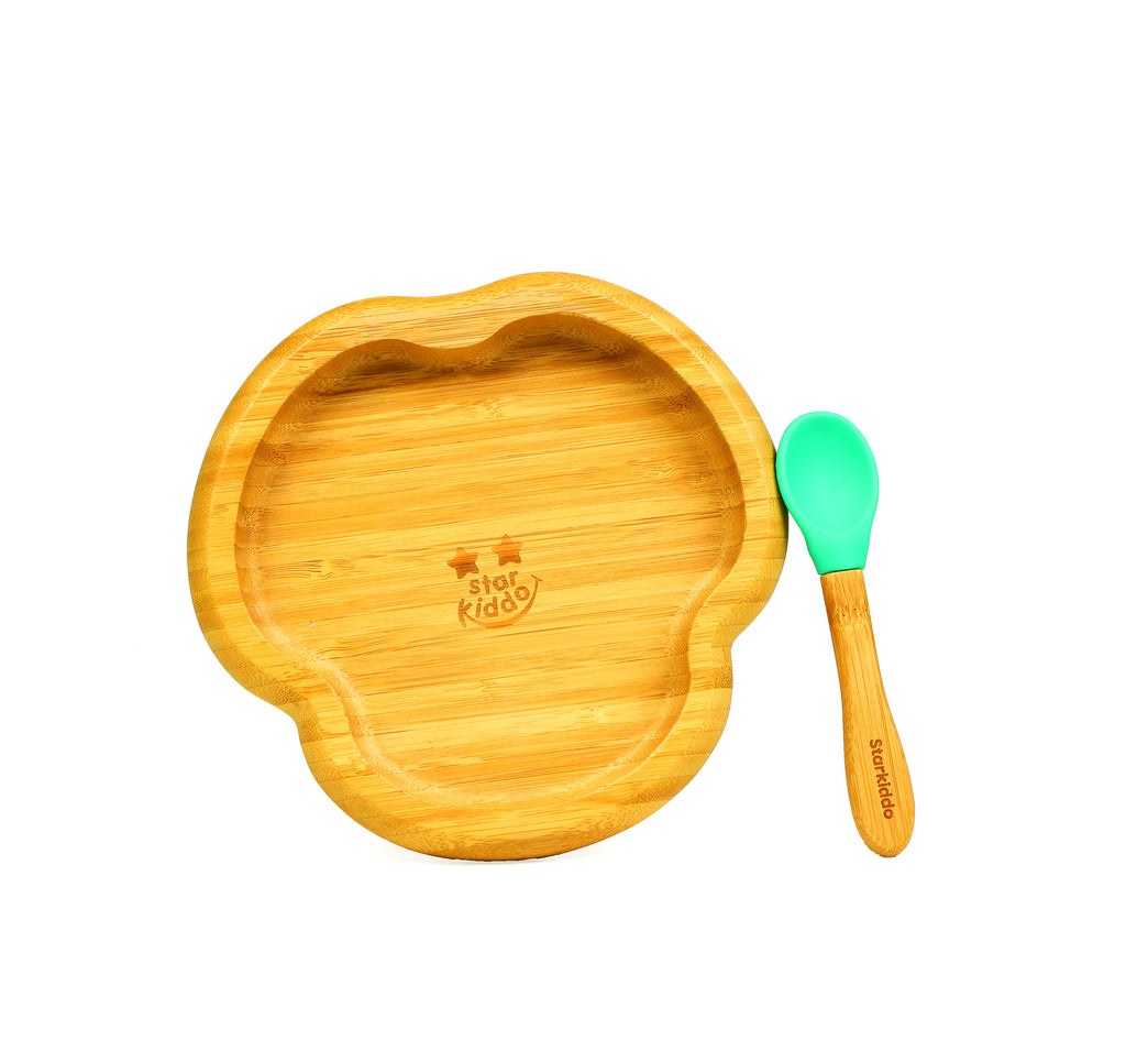 Bamboo Round Plate & Spoon