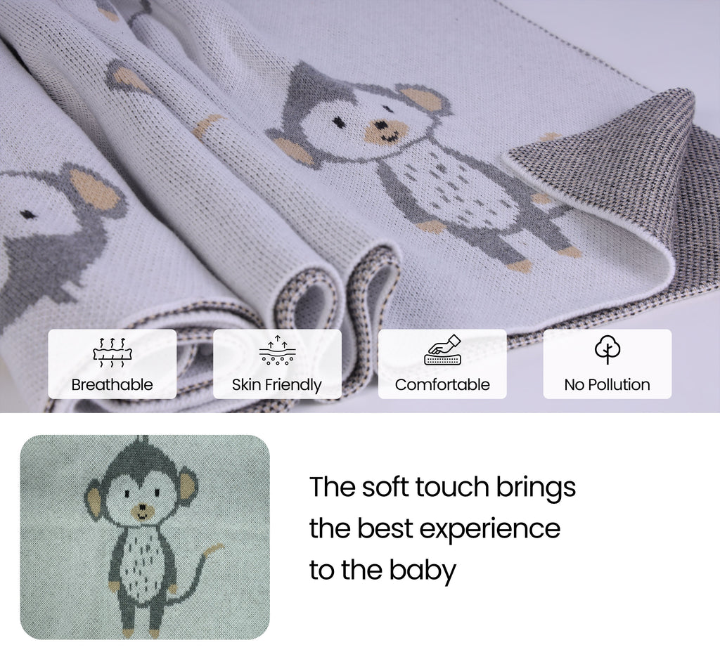 cotton knitted blanket