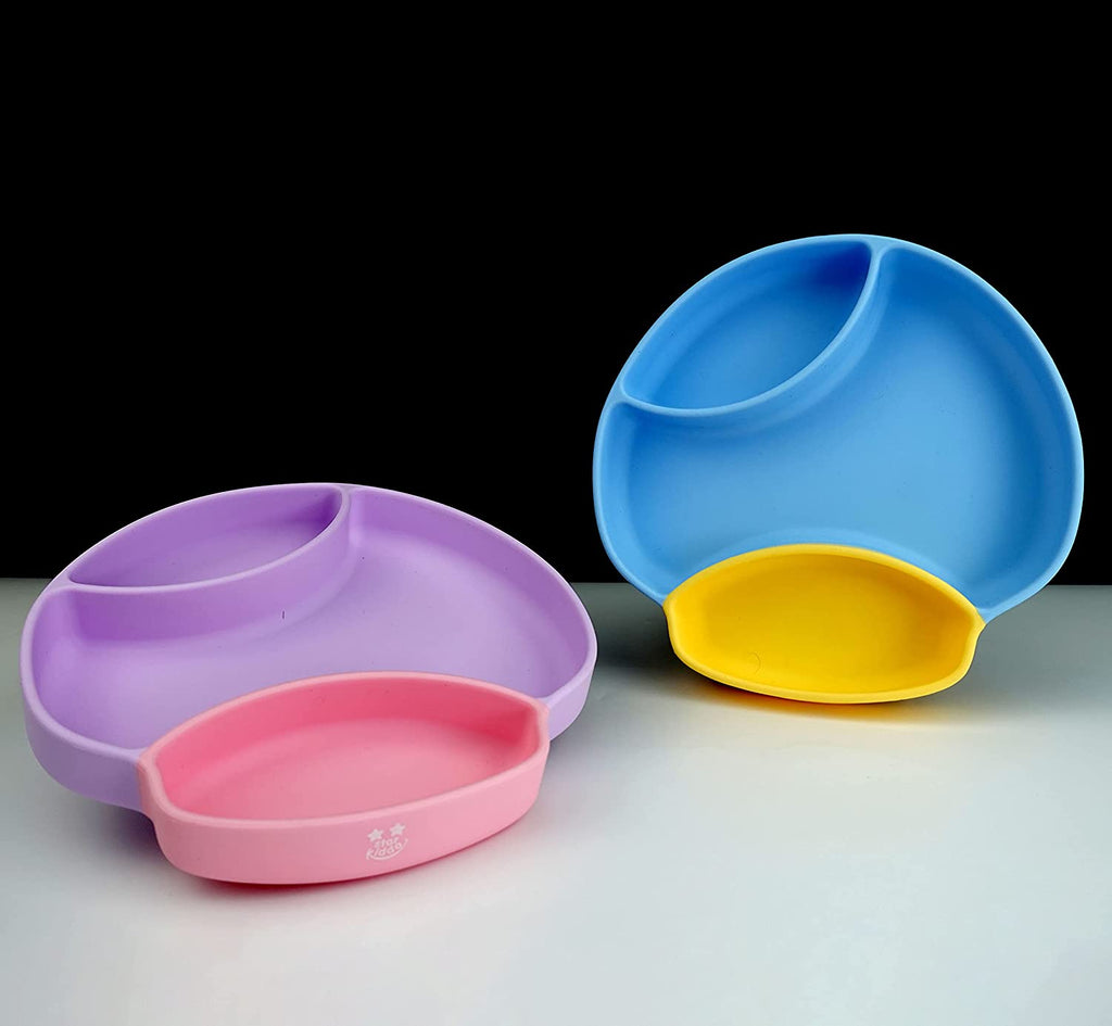 Silicone Self Feeding Plates with Suction 