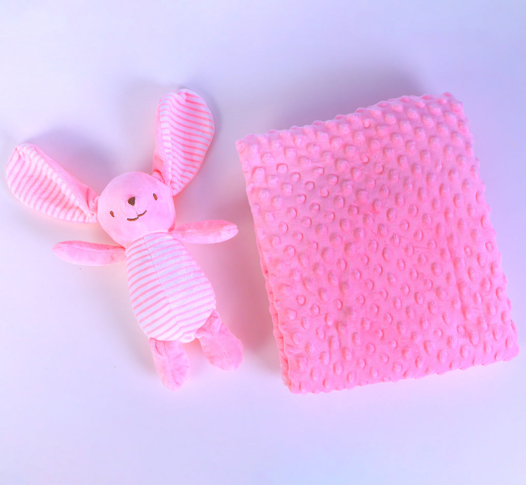Pink newborn soft blanket