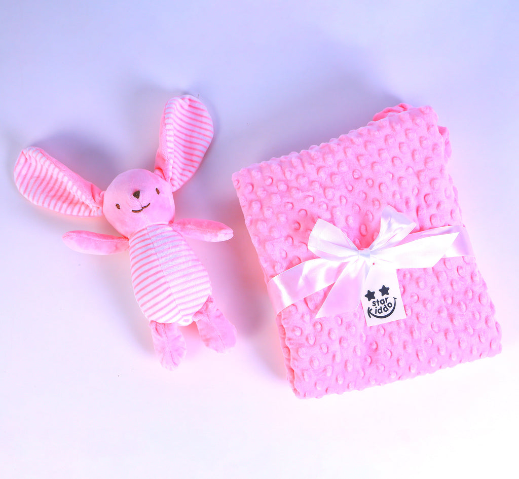 light pink newborn blanket