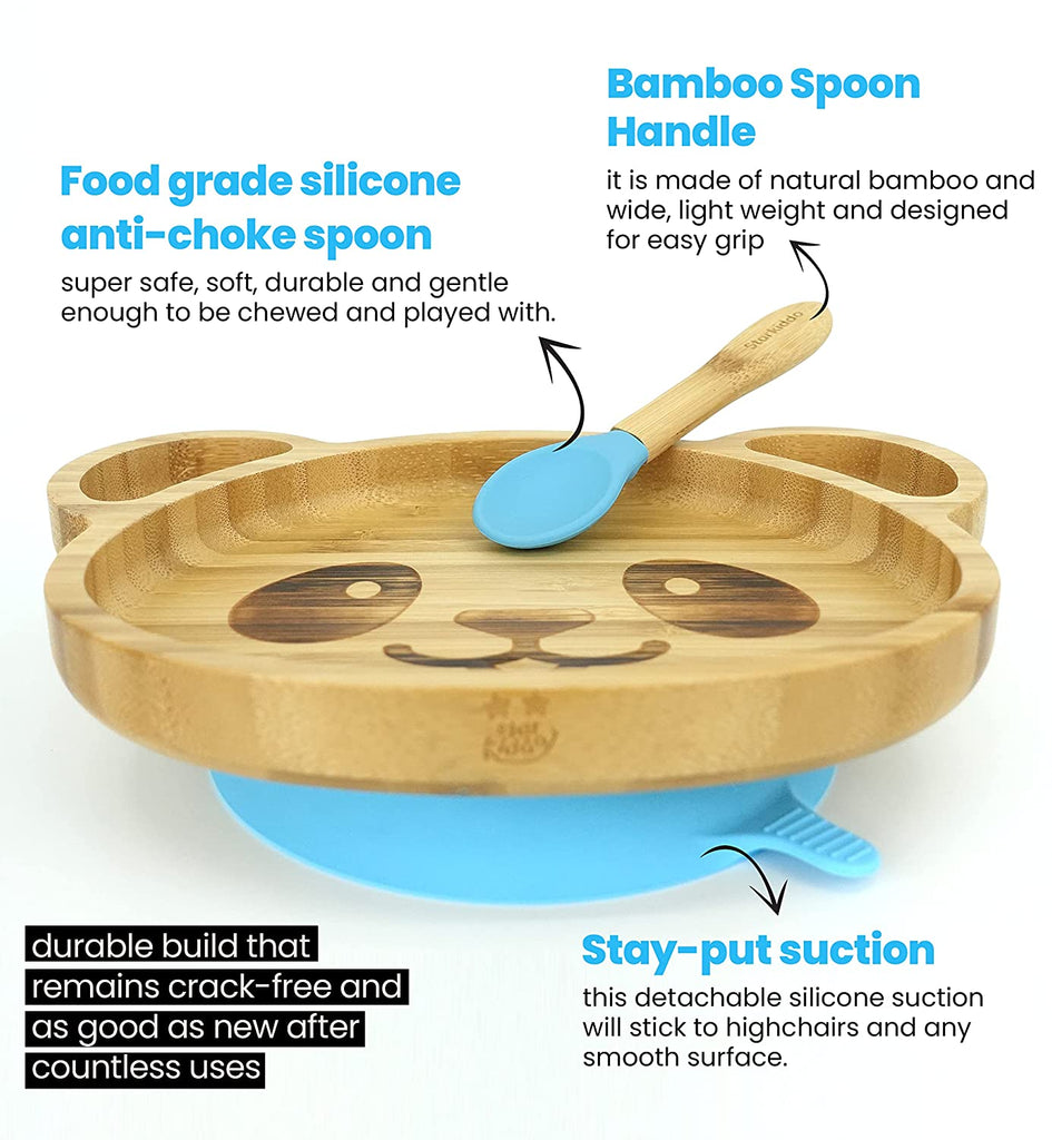 Suction Bamboo Plates