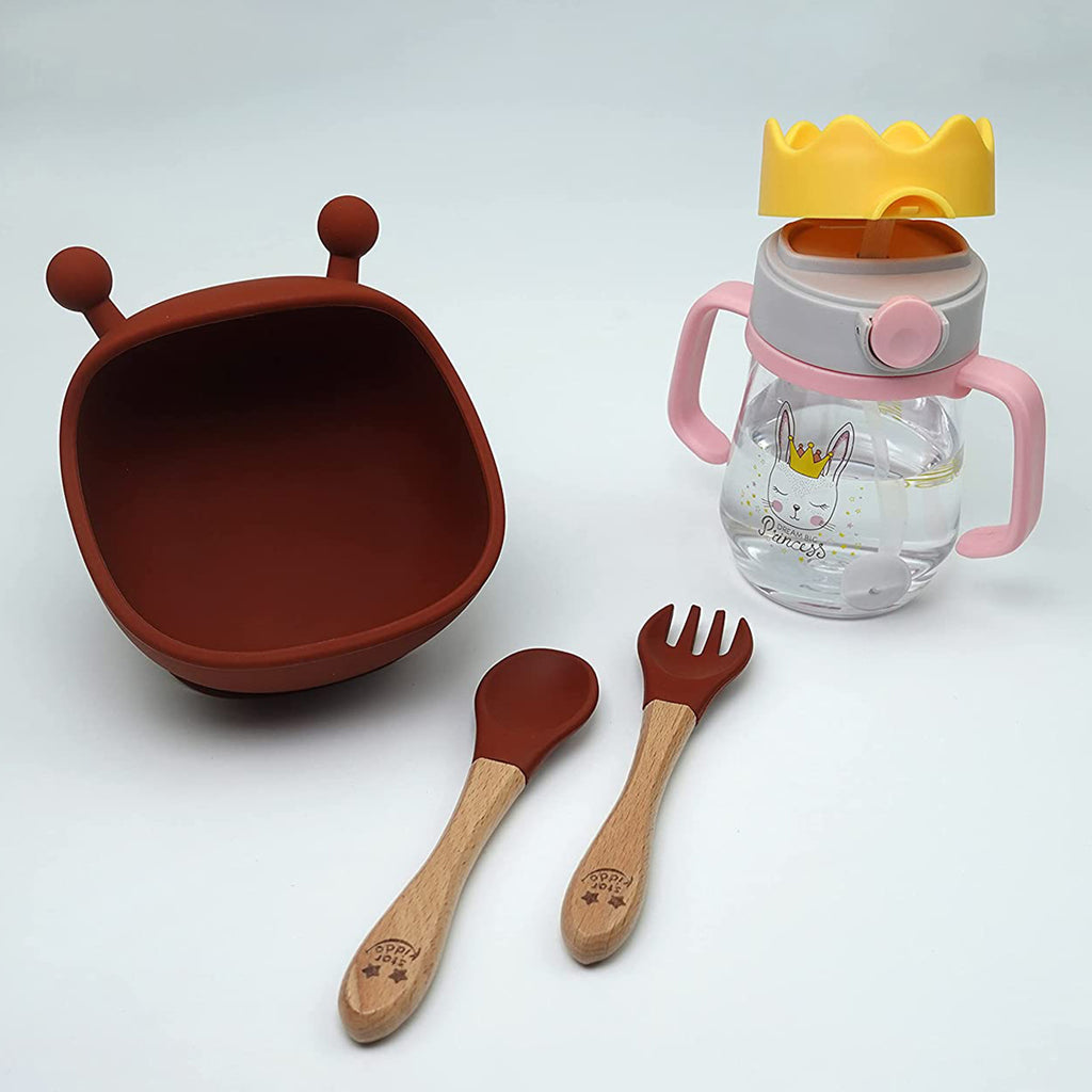 Best Silicone Suction Feeding Bowl Sets with Sippy Cup for Babies